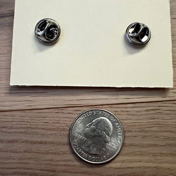 Silver and Turquoise Star Pins - Picture 2 of 3